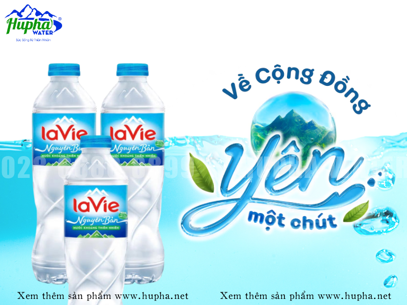 Nước suối đóng bình Lavie đa dạng dung tích
