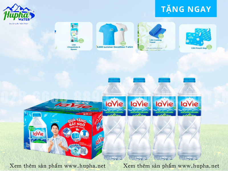 Nước uống Lavie 750ml Đóng Thùng Tiện Lợi, Dễ Mang tại TP. HCM
