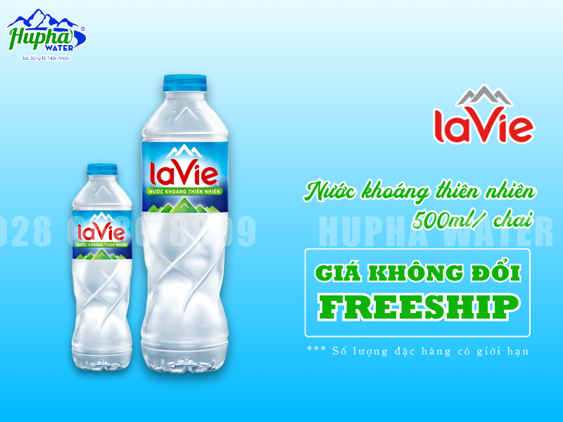 Phân phối nước suối đóng bình, đóng chai đa dạng kích thước (028) 6680 8899