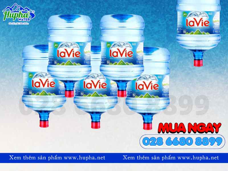 Đặt nước bình Lavie giao tận nơi, an toàn vệ sinh từ HuPha Water 028 6680 8899