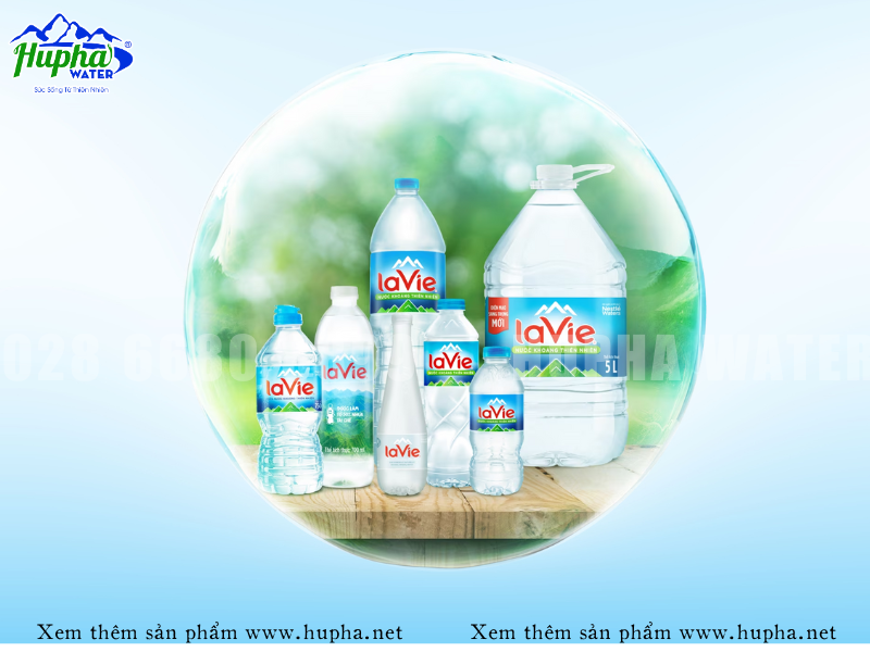 Dịch vụ nước uống đóng chai, đóng bình tiện lợi đủ dung tích Lavie tại Gò Vấp