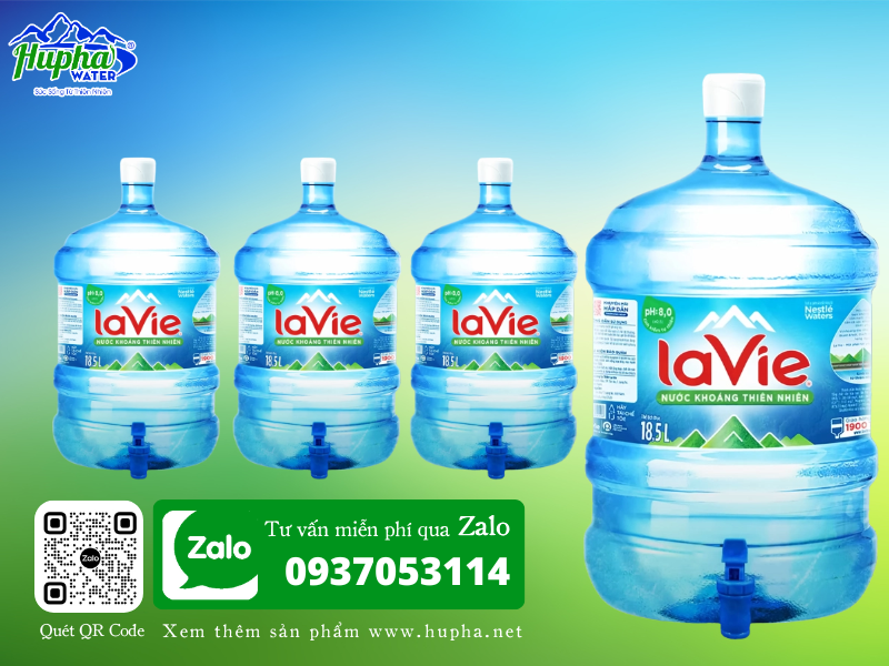 Nước suối Lavie an toàn sức khoẻ - Độ ph phù hợp nhu cầu mọi gia đình TPHCM
