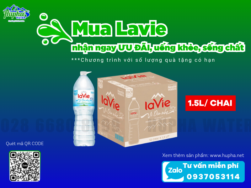 Khuyến Mãi Đặc Biệt Khi Đặt Nước Khoáng HuPha Water Cho Gia Đình Và Văn Phòng