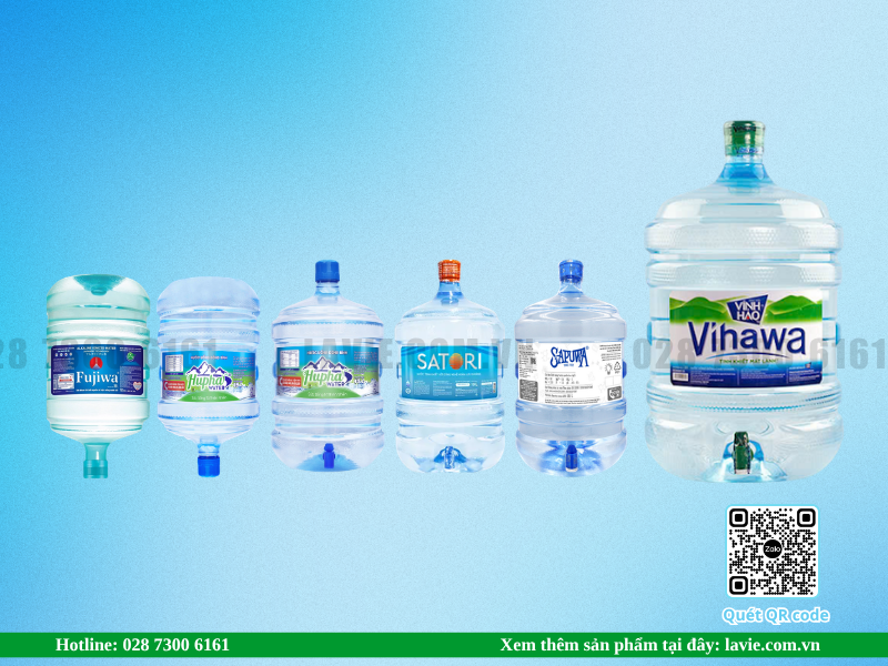 Nước LaVie – Đáp ứng mọi nhu cầu từ chai nhỏ đến bình lớn tiện lợi
