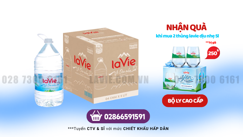Giao nước uống LaVie Kiềm+ nhanh tại TP.HCM