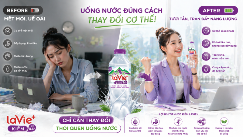 Giao Nước LaVie Kiềm+ Tận Nơi TP.HCM – Giải Pháp Cấp Nước Nhanh Trong Mùa Hè Nắng Nóng