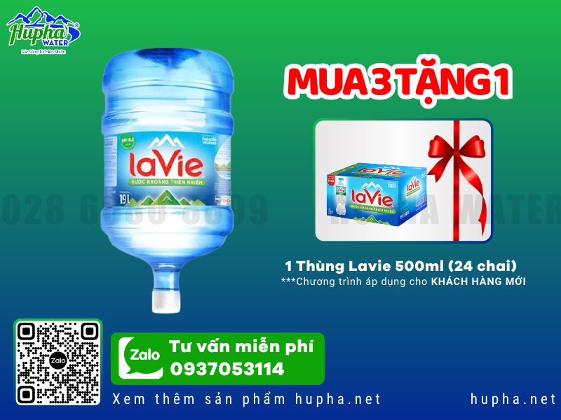 Lực chọn nước Lavie sạch, an toàn, tiện lợi cho mọi gia đình
