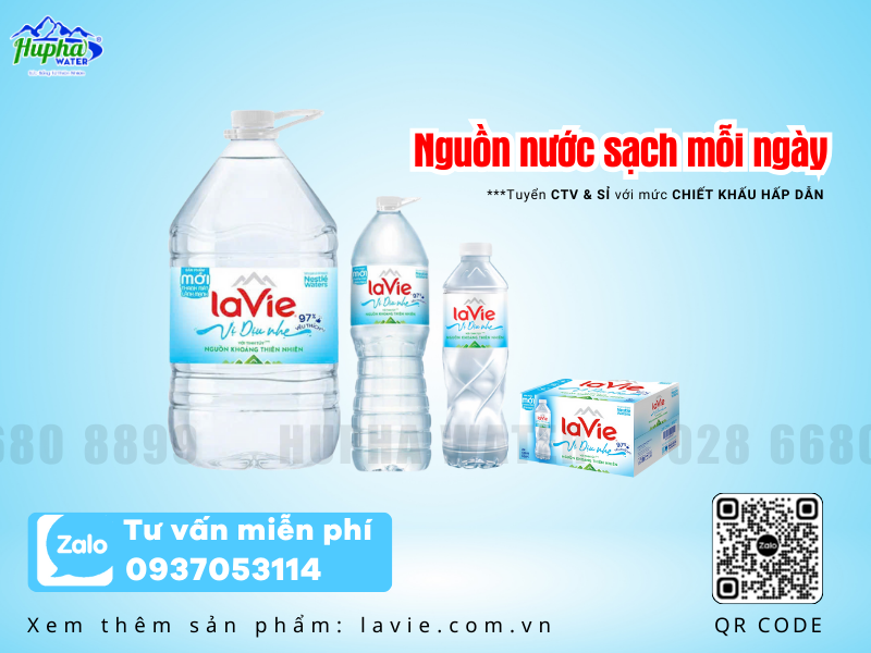 Nước khoáng Lavie – nguồn nước uống tinh khiết từ thiên nhiên, chuẩn chất lượng cho mọi gia đình Việt