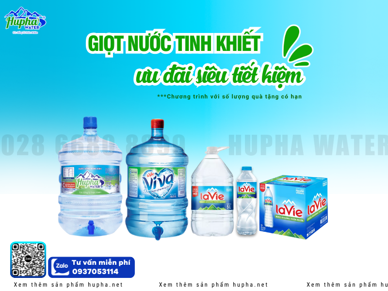 Chọn nước khoáng Lavie thùng 24 chai chính hãng tại các đại lý phân phối HuPha Water (028) 6680 8899