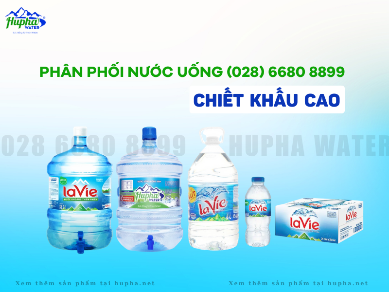Giao nước tận nhà, đặt hàng online nhận ưu đãi hấp dẫn từ HuPha Water (028) 6680 8899