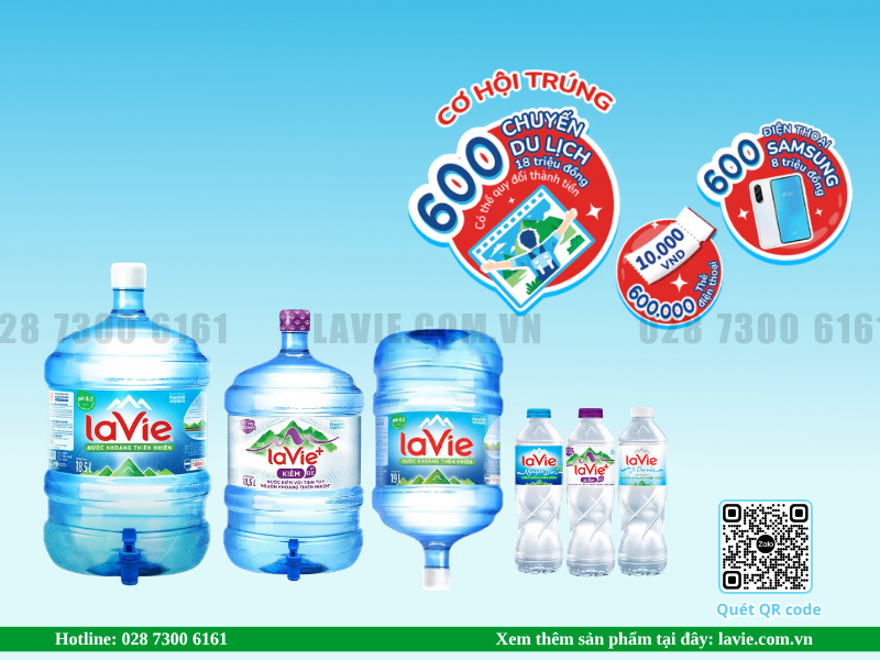 Ưu Đãi Hấp Dẫn Mua Nước LaVie 19L Giá Tốt, Tiết Kiệm Lâu Dài