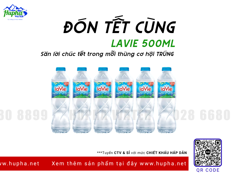 Nước LaVie 500ml Thùng 24 Chai – Lựa Chọn Nước Uống Thiết Yếu Mùa Tết Hiện Nay