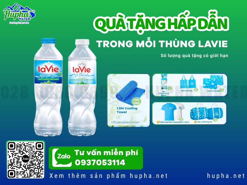 Nước Lavie bình có vòi – giải pháp tiện lợi cho gia đình và văn phòng