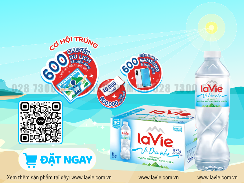 Nước LaVie Ưu Đãi Lớn – Gọi Ngay 028 6680 8899 Giao Nhanh Tận Nơi