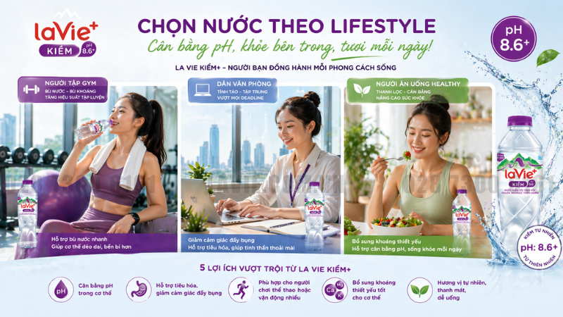 [Mới] Nước LaVie Kiềm+ Là Gì? Xu Hướng Nước Uống Được Ưa Chuộng Tại TP.HCM