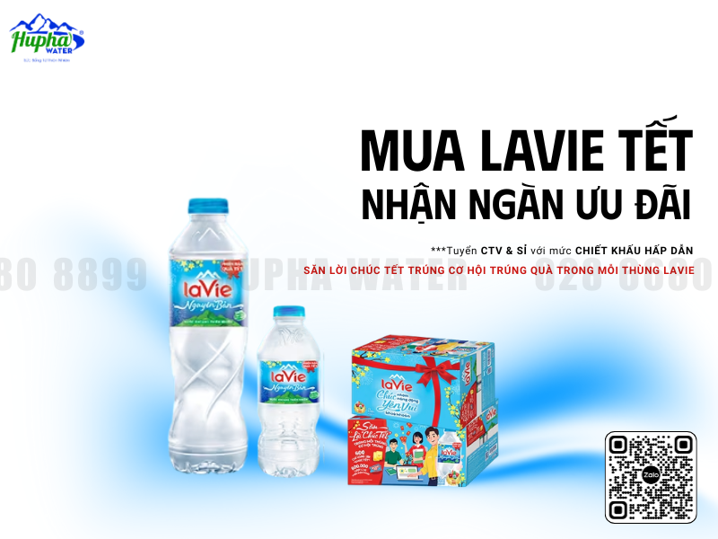 Nước LaVie Tết Ưu Đãi Freeship – Giải Pháp Nước Uống Thiết Yếu Ngày Đầu Năm