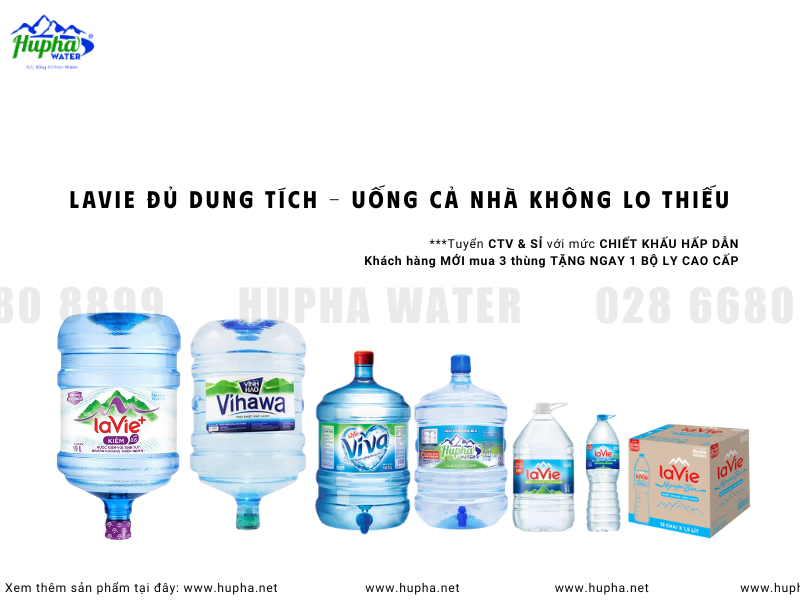 HuPha Water Cam Kết Nước LaVie Chuẩn Nhà Máy – Giá Tốt Giao Nhanh (028) 6680 8899