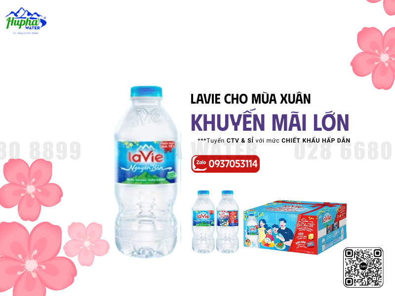 [ƯU ĐÃI] LaVie 350ml Đóng Thùng Tết – Lựa Chọn Nước Uống Tiện Đãi Khách Ngày Xuân