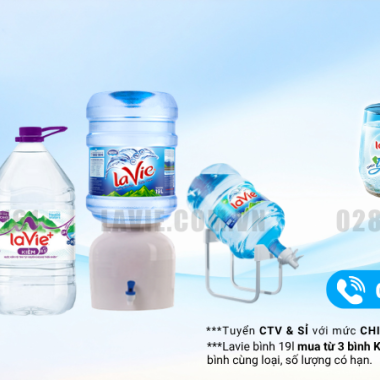 Nước LaVie Kiềm+ 5L Cho Gia Đình Lựa Chọn Tiết Kiệm