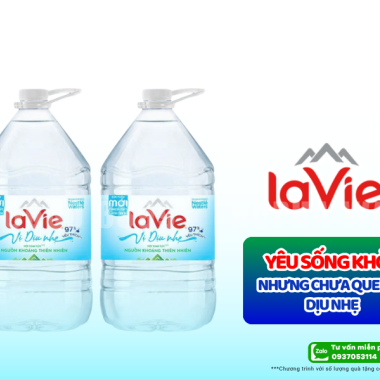 Nước suối Lavie 5l ưu đãi đặc biệt cho gia đình tiết kiệm chi phí