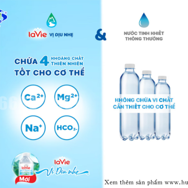 Thùng Nước Suối Lavie Premium 400ml Tinh Khiết Từ Thiên Nhiên